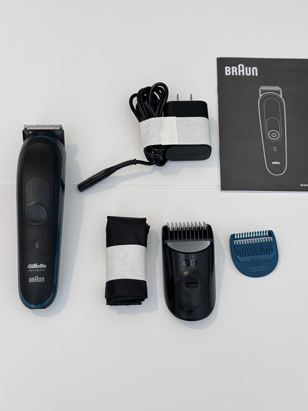 Men’s Electric Trimmer – Black with Blue Accents